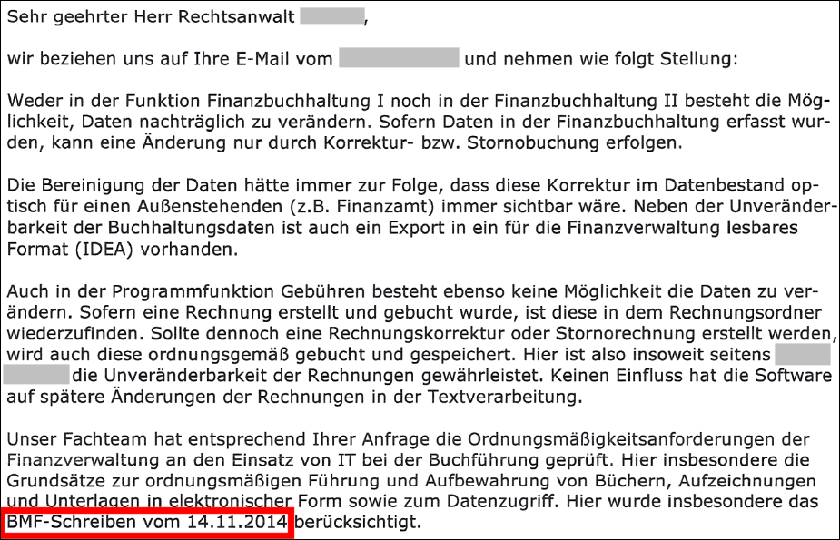 GoBD Erklärung Kanzleisoftware