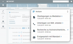 Actaport Aktennotizen